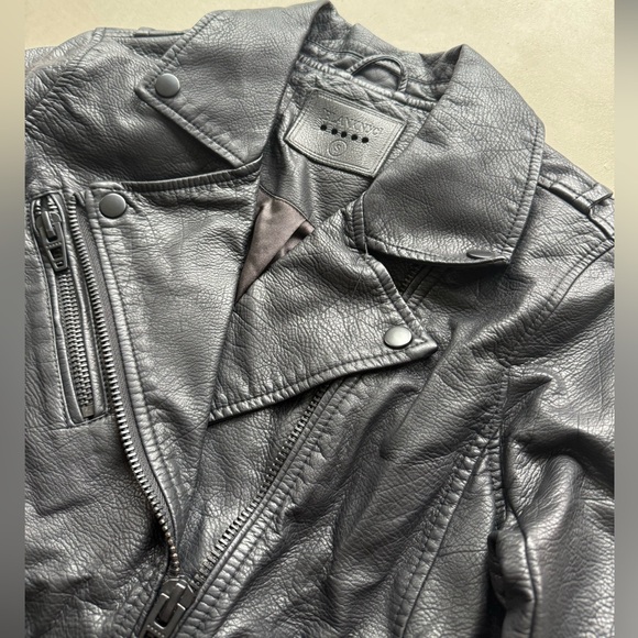 Blank NYC Good Vibes Faux Leather Moto Jacket Size S - Picture 2 of 5